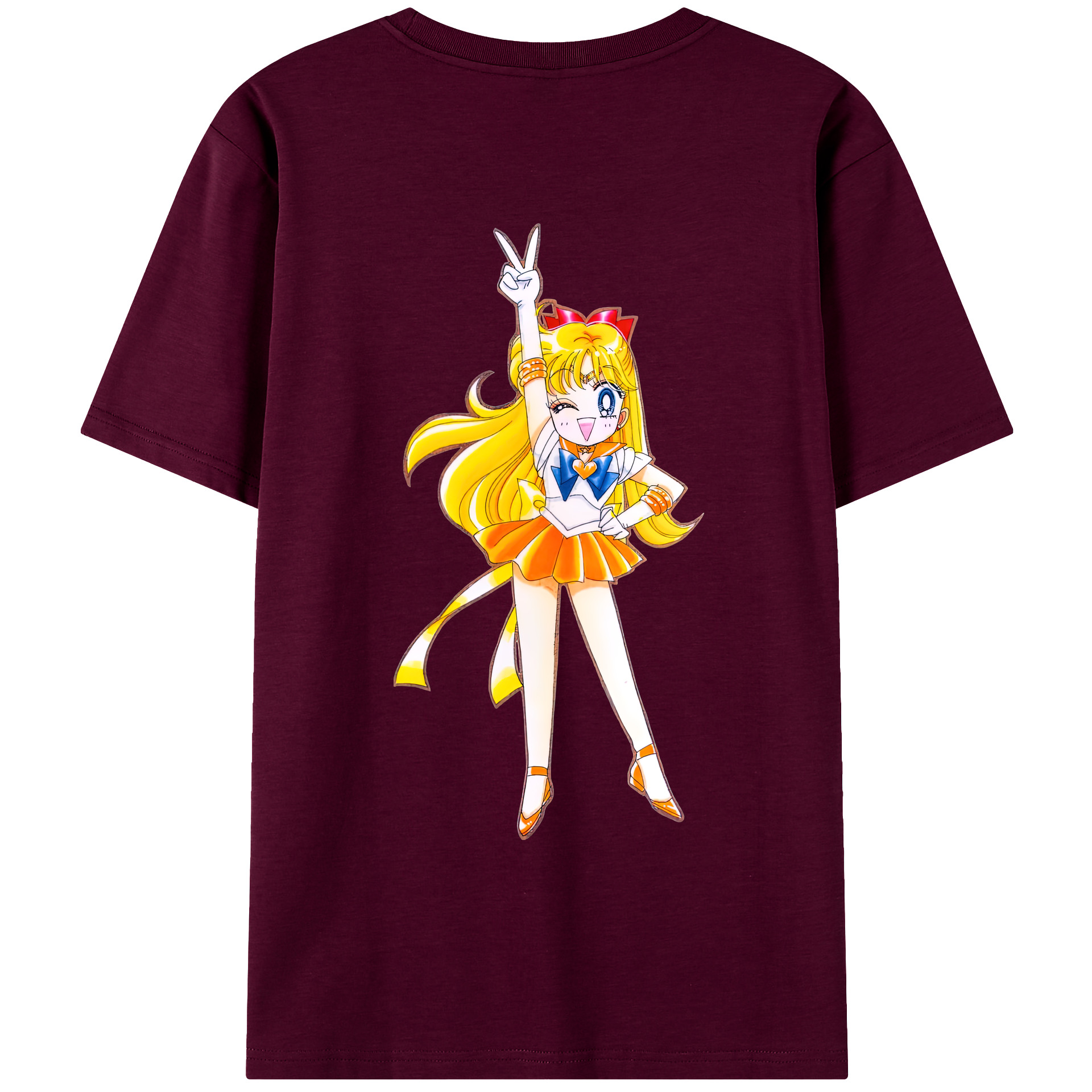 （画像用） 美少女戦士セーラームーン 愛野 美奈子 あいの みなこ Sailor Moon Aino Minako レディース半袖Tシャツ(バックプリント)